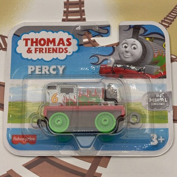 Thomas & Friends Percy Metal Engine Green Flames Toy For Kids 3+ By Fisher-Price - Picture 1 of 7
